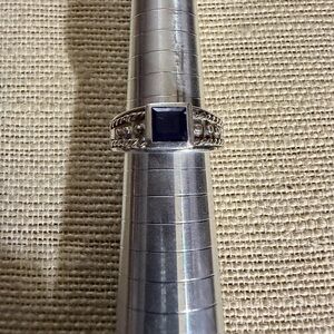 Judith Ripka Vintage Iolite Sterling Silver Ring Size 9 Previously Worn